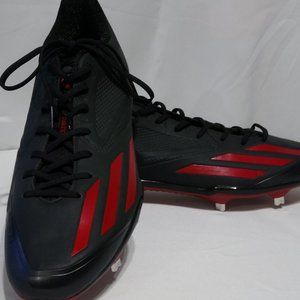Adidas Shoes Adizero Blk Red Men 13.5 Baseball Metal Cleats